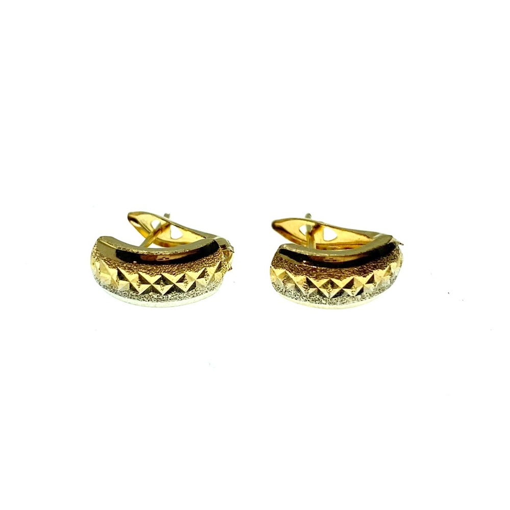 18kt Gold Tri Color Hoop Earrings
